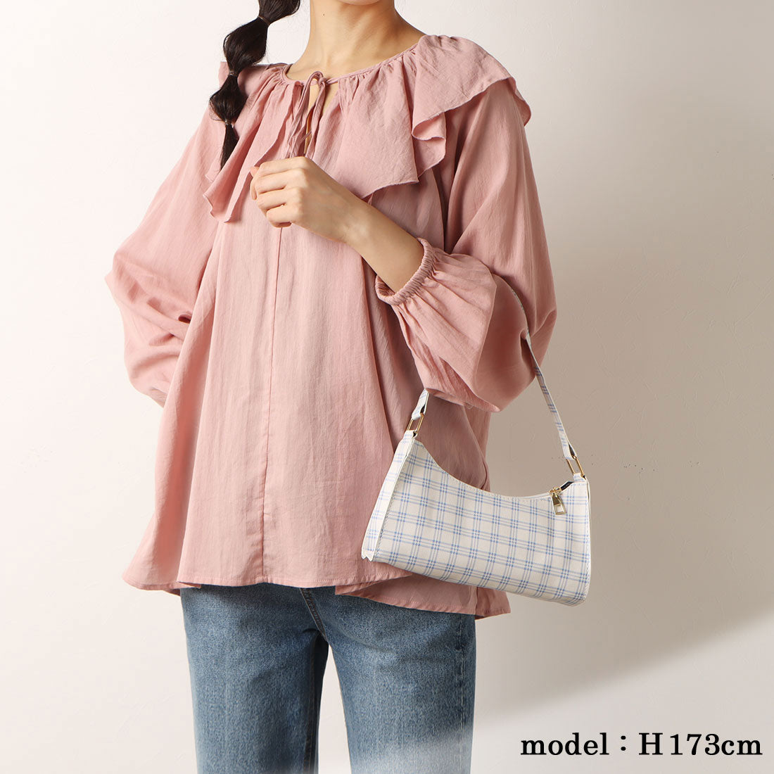 スタイルブロック STYLEBLOCK チェック柄ショルダーバッグ