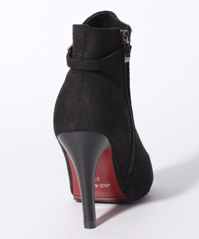 STYLEBLOCK V-cut side zipper pin heel short boots