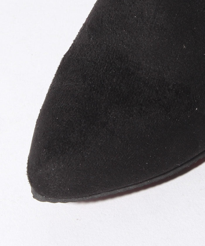 STYLEBLOCK V-cut side zipper pin heel short boots