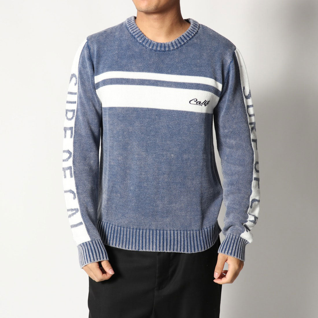 スタイルブロック STYLEBLOCK カラーフェードジャガードクルーニット