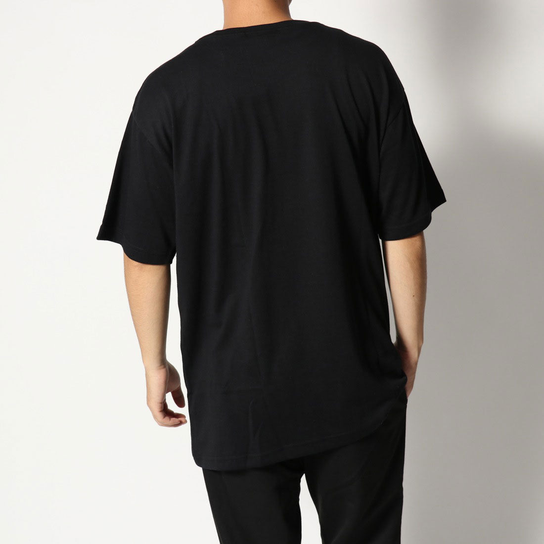 スタイルブロック STYLEBLOCK ビッグシルエットドロップショルダーボックスロゴ胸刺繍半袖Tシャツカットソー
