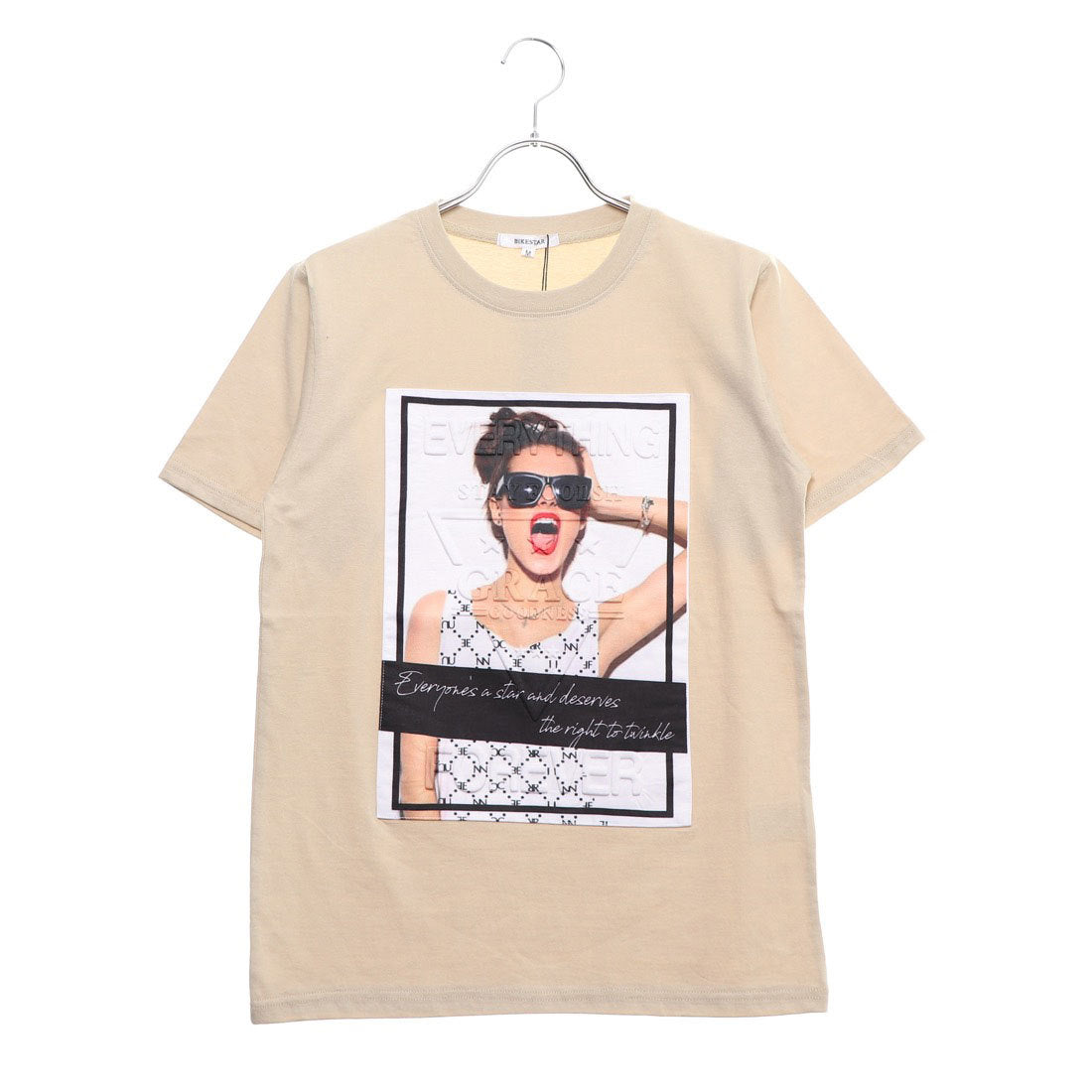 スタイルブロック STYLEBLOCK ガールズフォトエンボスプリント半袖Tシャツ