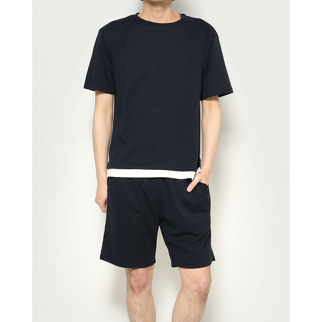 スタイルブロック STYLEBLOCK スムースTシャツ＆ショートパンツ上下セットアップ
