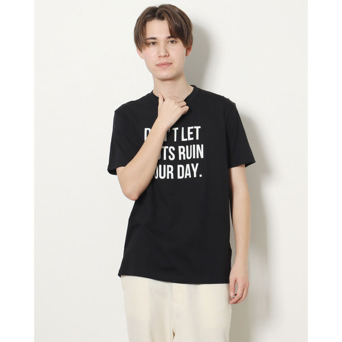 スタイルブロック STYLEBLOCK 半袖プリントTシャツ,ブラック