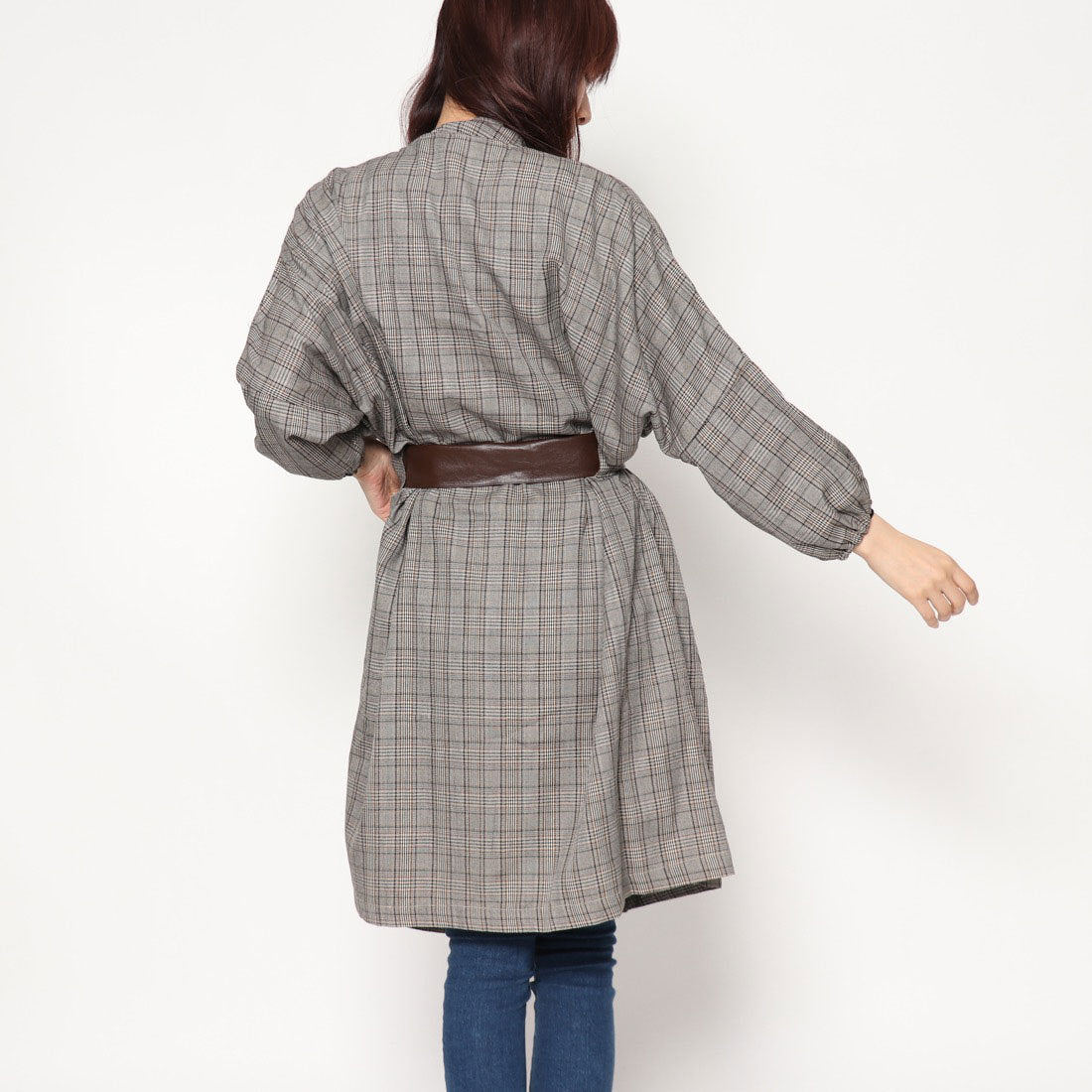 スタイルブロック STYLEBLOCK グレンチェックドルマンコート