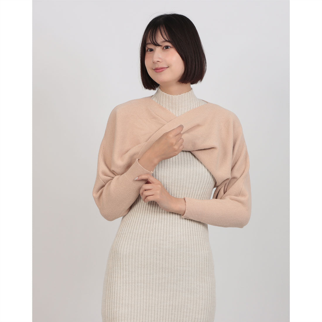 スタイルブロック STYLEBLOCK クロスショートニット （カーキ） カーキ