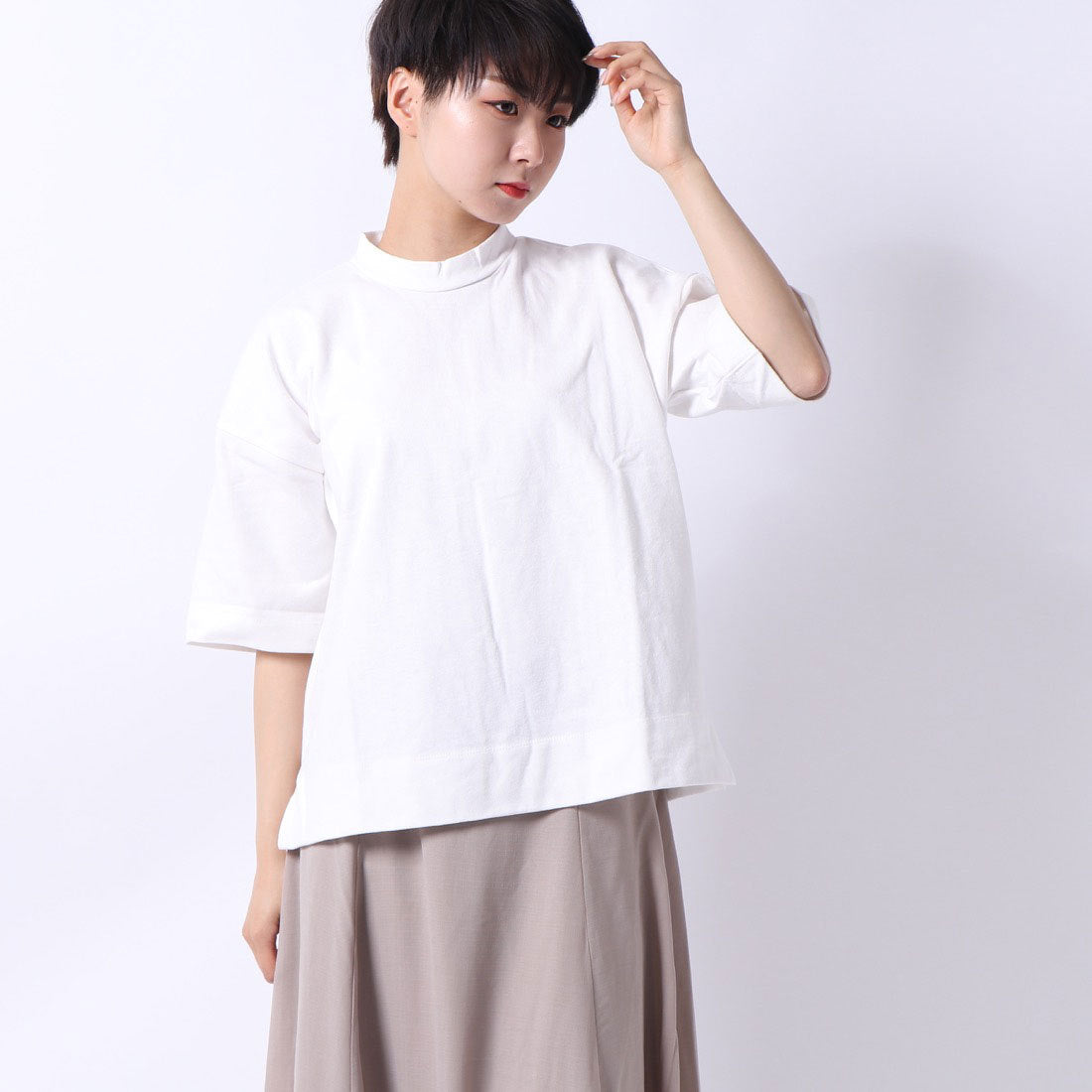 スタイルブロック STYLEBLOCK 天竺ハイネックTシャツ