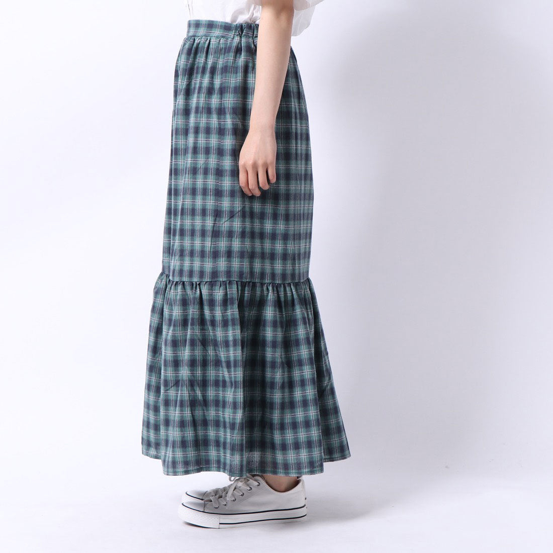 スタイルブロック STYLEBLOCK 先染めチェックティアードスカート