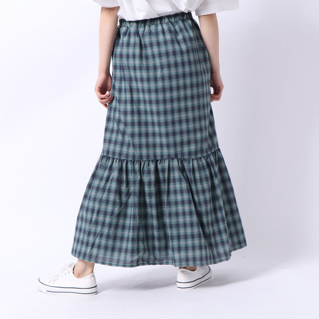 スタイルブロック STYLEBLOCK 先染めチェックティアードスカート