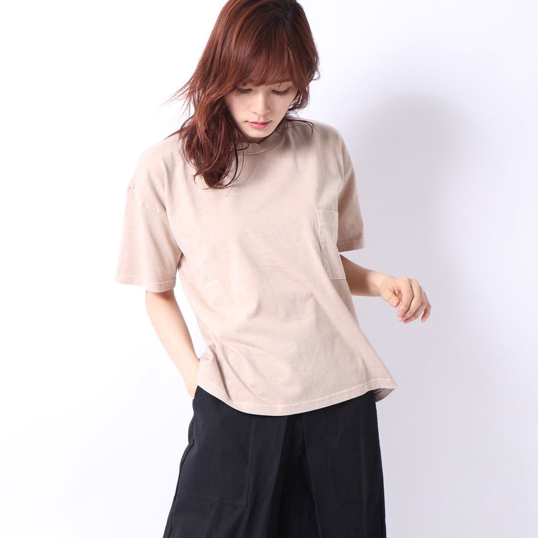 スタイルブロック STYLEBLOCK 天竺ピグメント加工Tシャツ