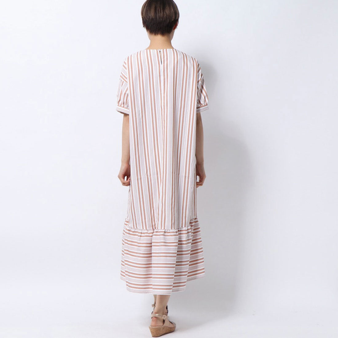 スタイルブロック STYLEBLOCK 先染めランダムストライプワンピース