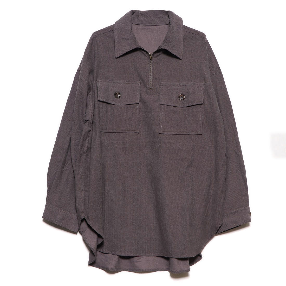 スタイルブロック STYLEBLOCK コーデュロイハーフZIPシャツ
