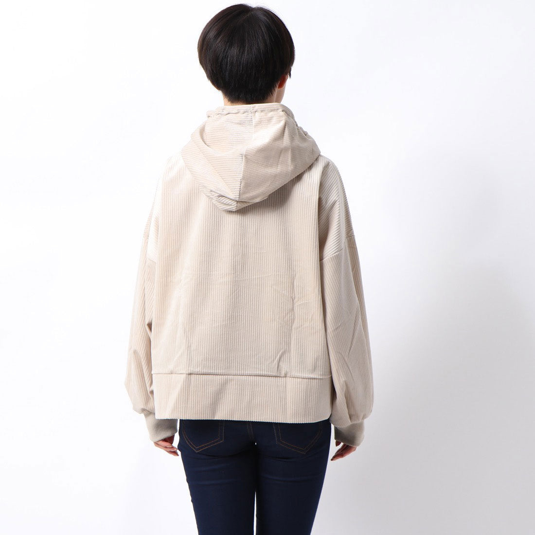 スタイルブロック STYLEBLOCK カットコーデュロイフーディープルオーバー