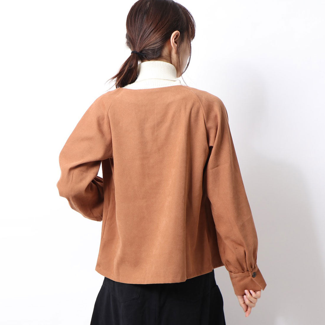スタイルブロック STYLEBLOCK ジャガードコーデュロイフロント釦ブラウス