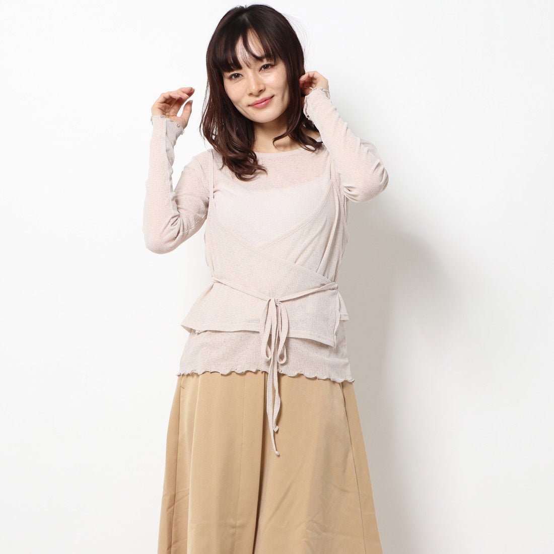 スタイルブロック STYLEBLOCK シアーリブレイヤードトップス