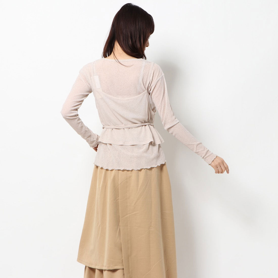 スタイルブロック STYLEBLOCK シアーリブレイヤードトップス