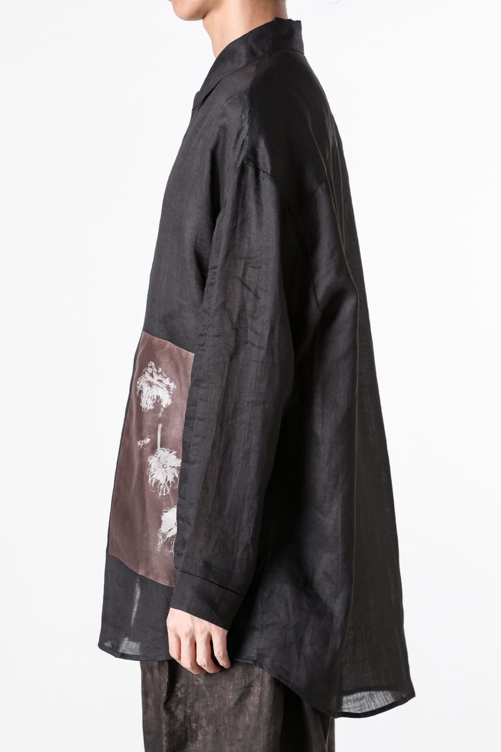 ストヴァーグ STOVAIGH Salted Silk Print Shirt （black） black