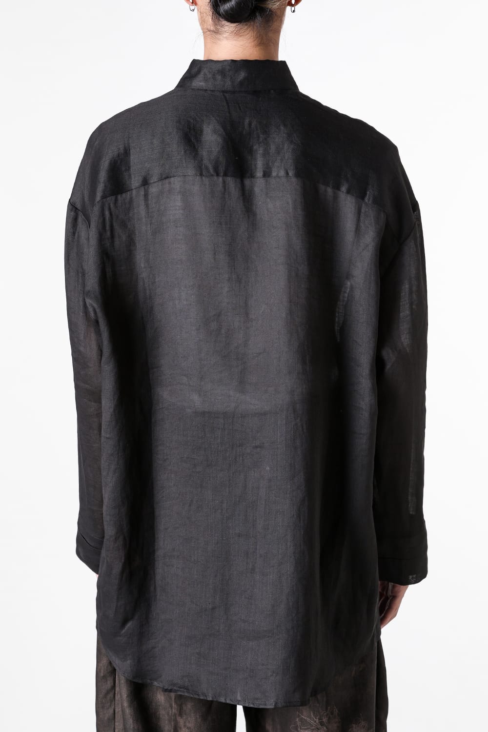 ストヴァーグ STOVAIGH Salted Silk Print Shirt （black） black