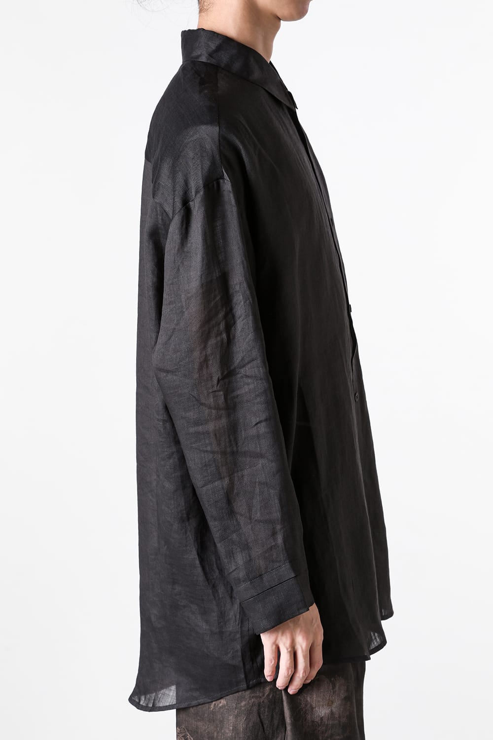 ストヴァーグ STOVAIGH Salted Silk Print Shirt （black） black