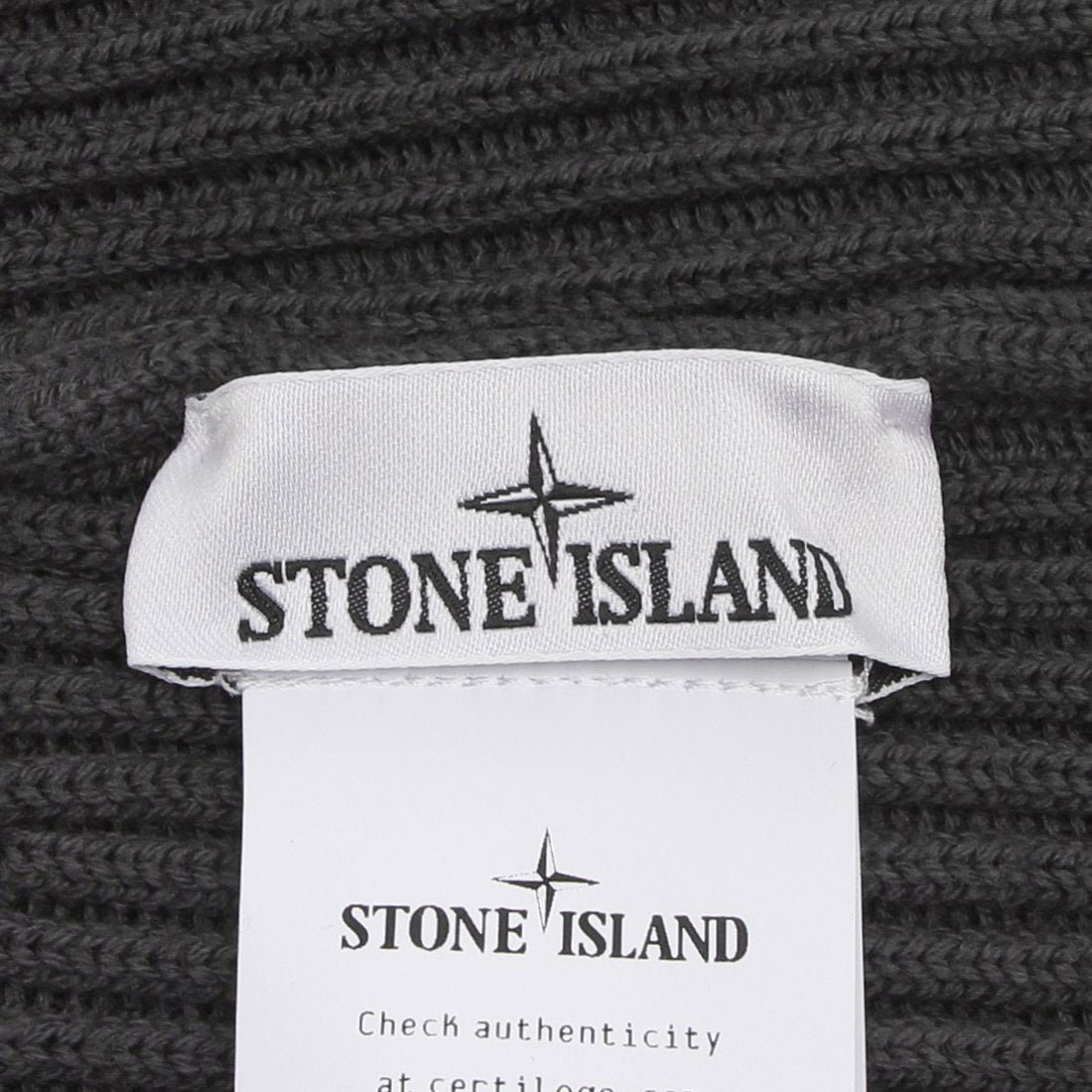 ストーンアイランド STONE ISLAND ニット帽 ビーニー リブ編み ロゴパッチ グレー メンズ レディース STONE ISLAND K2S15 N100002 S00C3 V0062 （LEAD GREY） LEAD GREY