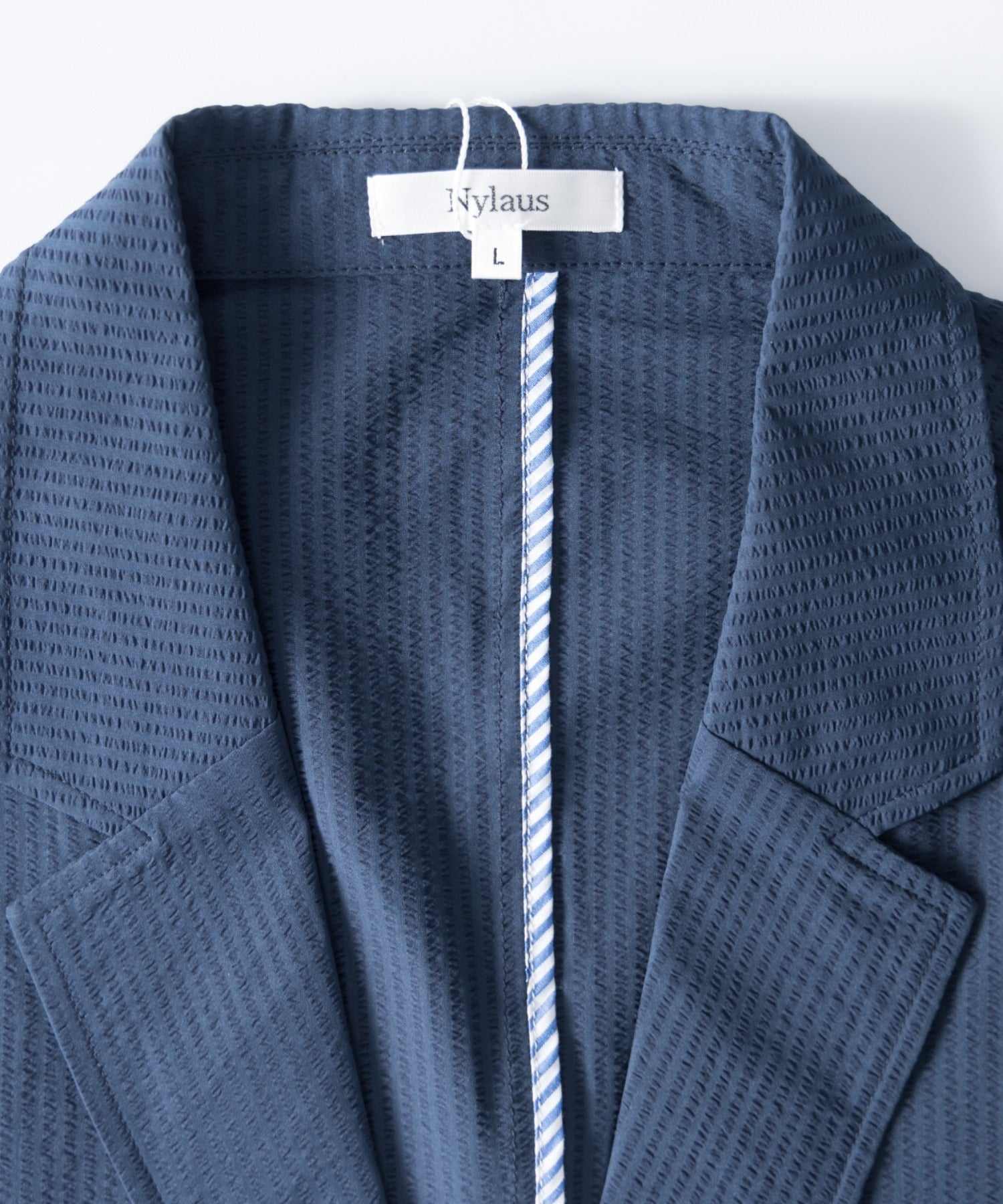 ナイラス Nylaus シアサッカー 7分袖テーラードジャケット