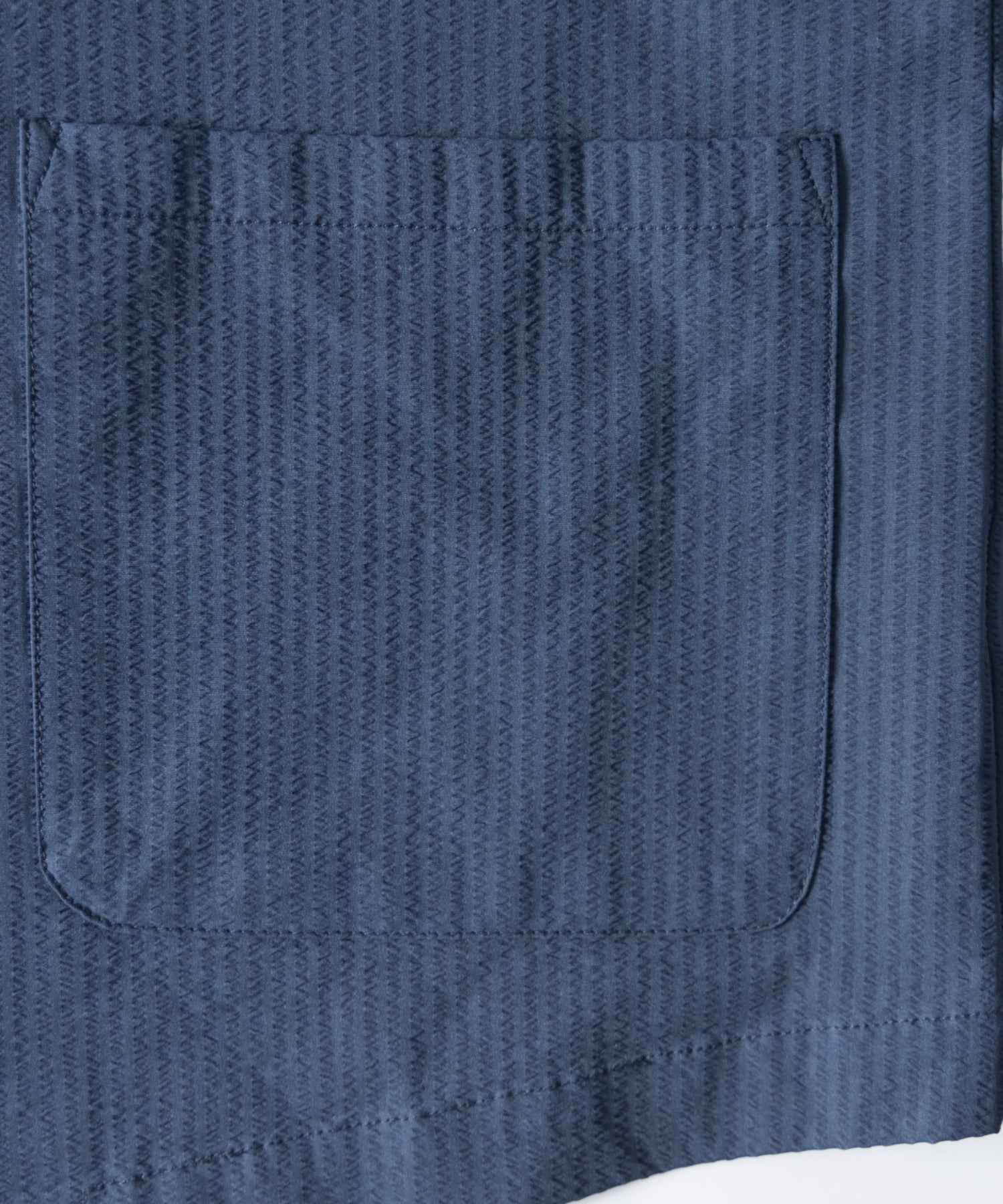 ナイラス Nylaus シアサッカー 7分袖テーラードジャケット