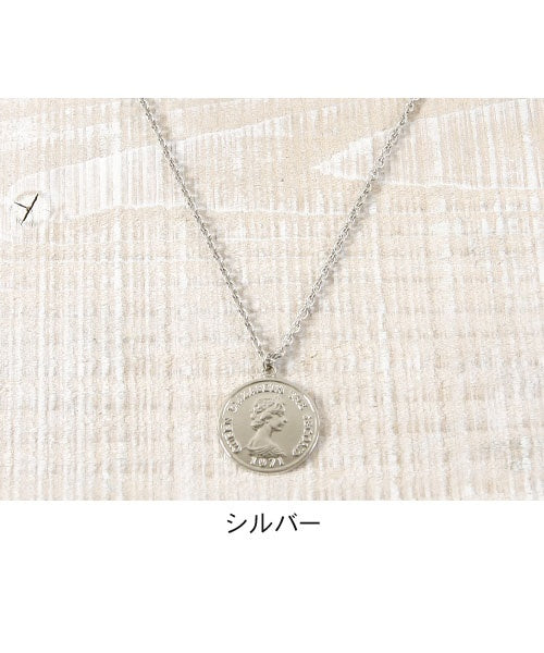 Casual THE CASUAL Coin Motif Made in Japan Chain Necklace Men's Women's Unisex