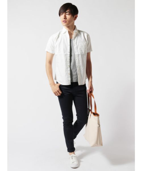 Casual THE CASUAL Upscape Audience Made in Japan Wide Spread Button-Down Short Sleeve Shirt
