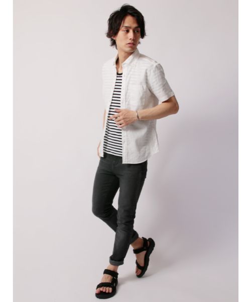 Casual THE CASUAL Upscape Audience Made in Japan Wide Spread Button-Down Short Sleeve Shirt