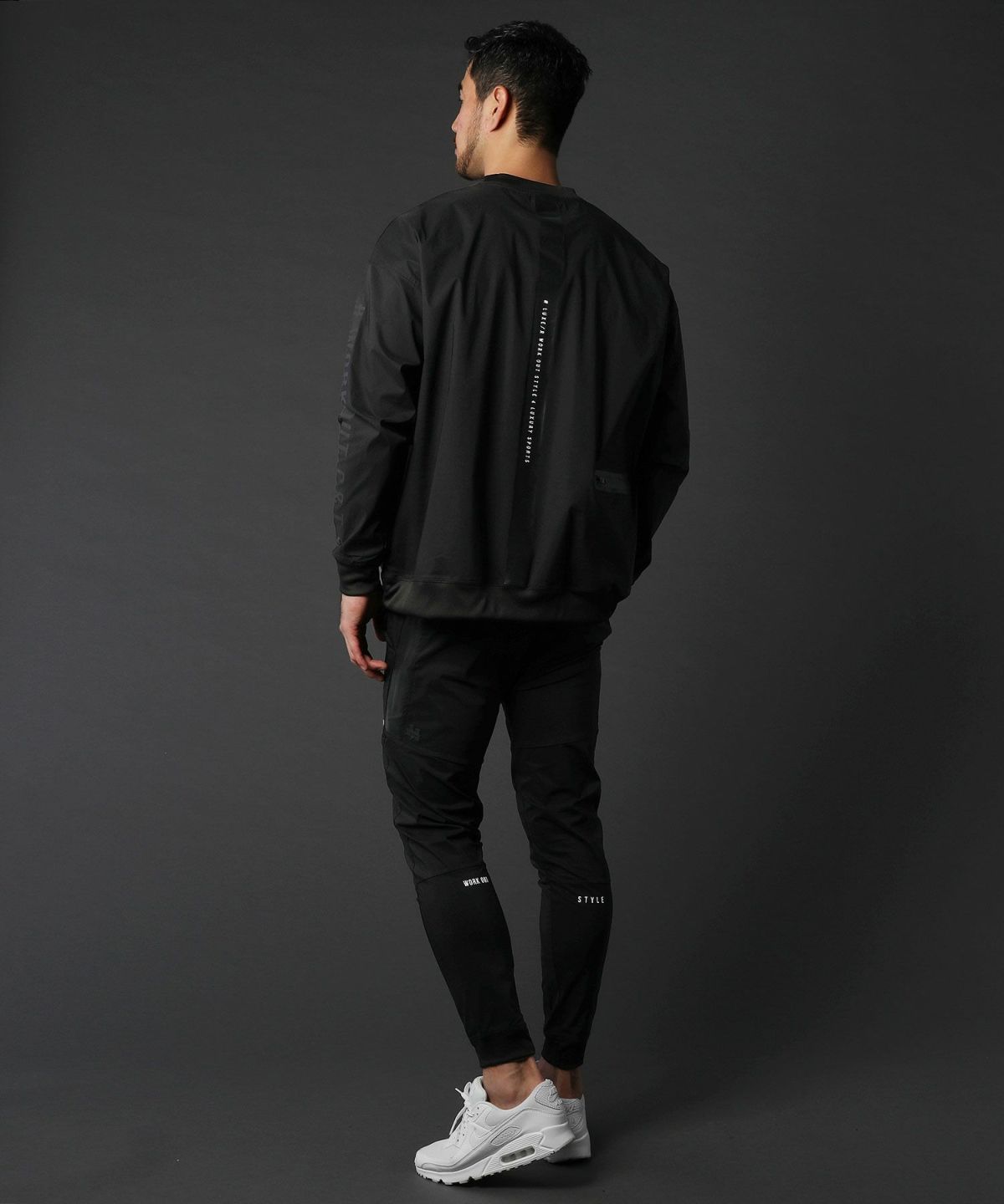 カジュアル THE CASUAL LUXE/R ベルトループ付き ストレッチ 布帛 裾 リブ ジョガーパンツ