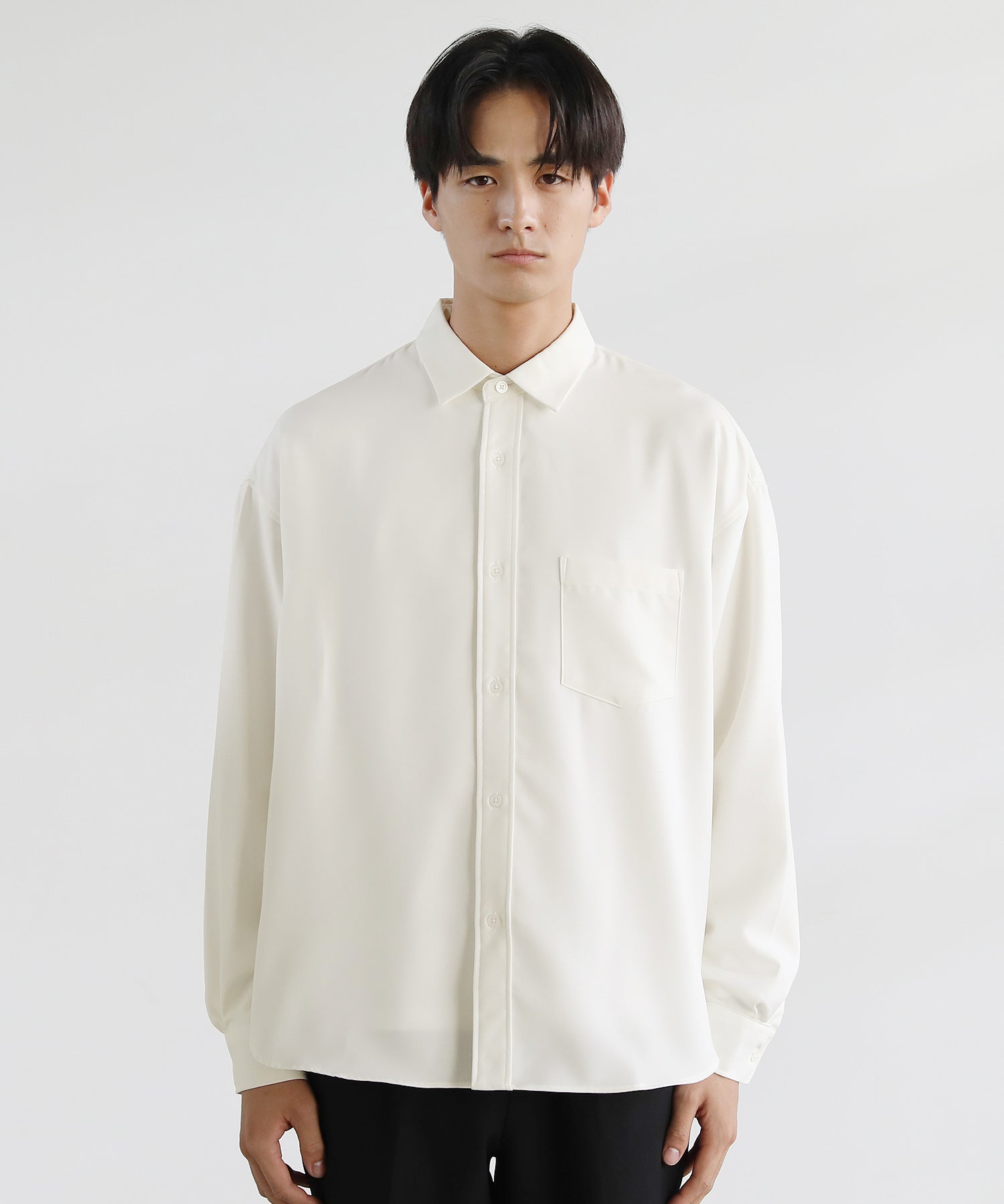 カジュアル THE CASUAL SPU 日本製LANATECウォッシャブルレギュラーカラーシャツ