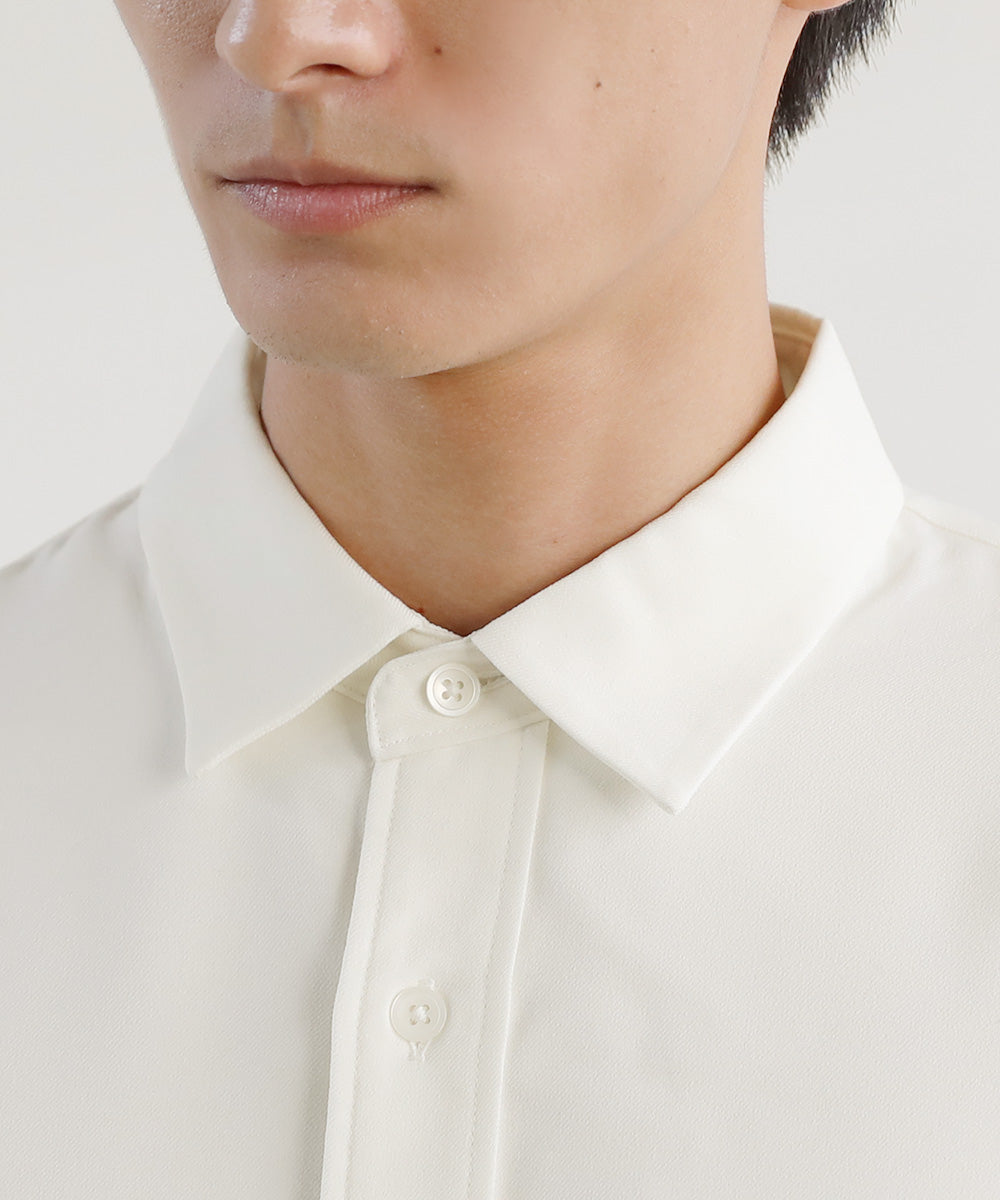 カジュアル THE CASUAL SPU 日本製LANATECウォッシャブルレギュラーカラーシャツ