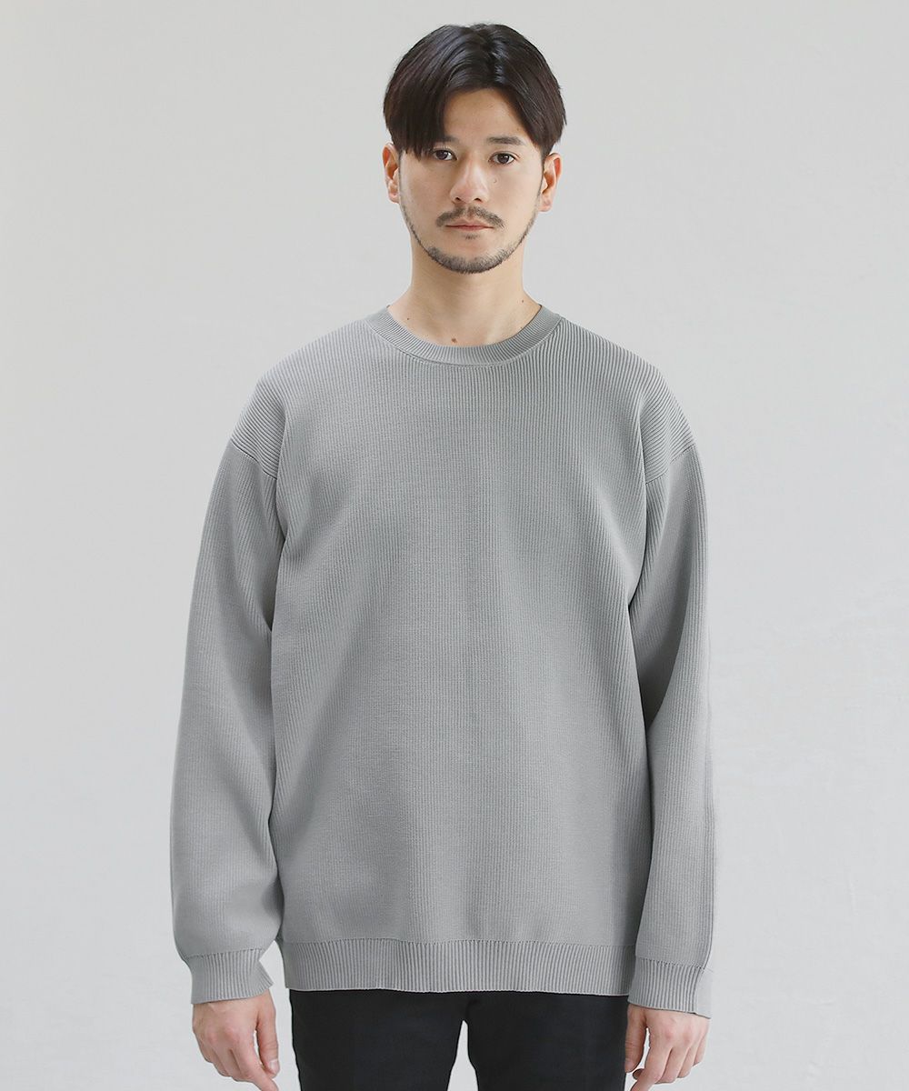 カジュアル THE CASUAL SPU 4WAYストレッチウォッシャブルニット （ブルーグレー） ブルーグレー