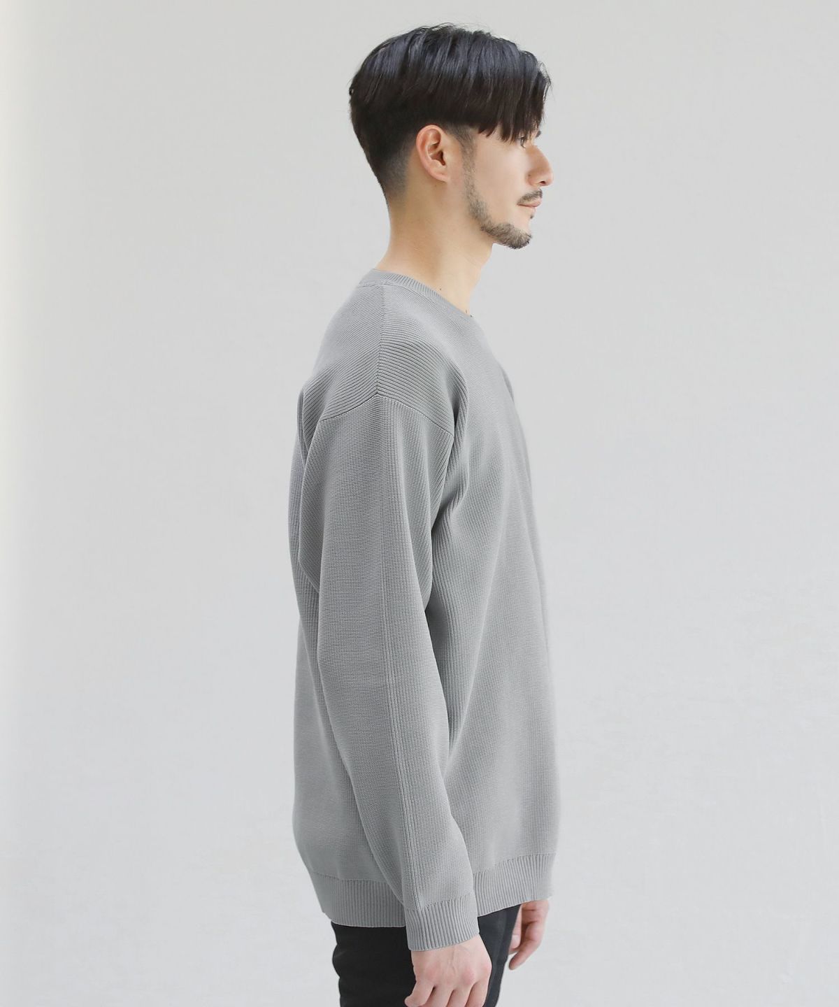 カジュアル THE CASUAL SPU 4WAYストレッチウォッシャブルニット （ブルーグレー） ブルーグレー