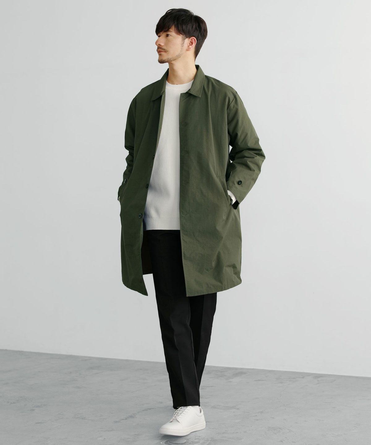 カジュアル THE CASUAL SPU 4WAYストレッチウォッシャブルニット （ブルーグレー） ブルーグレー