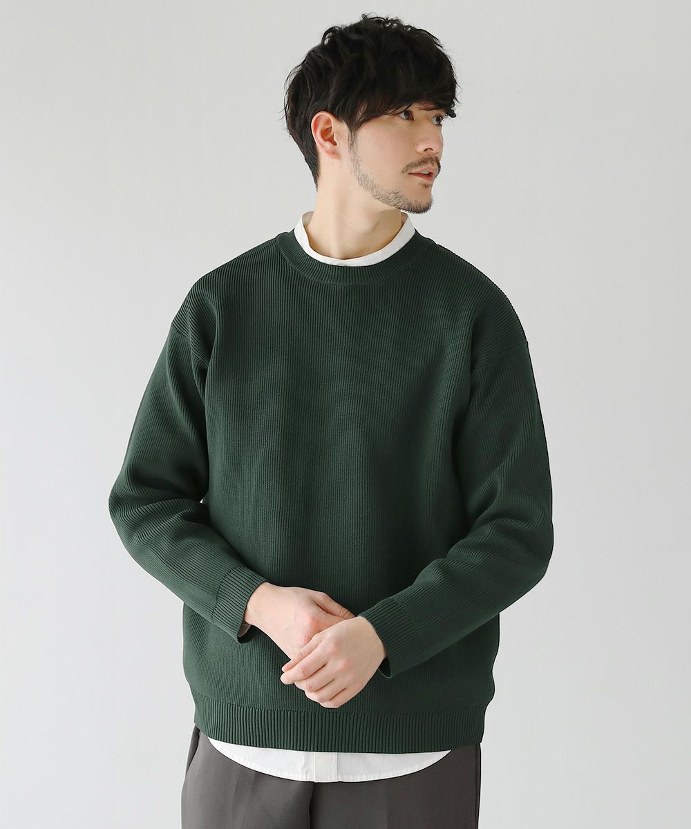 カジュアル THE CASUAL SPU 4WAYストレッチウォッシャブルニット （グリーン） グリーン