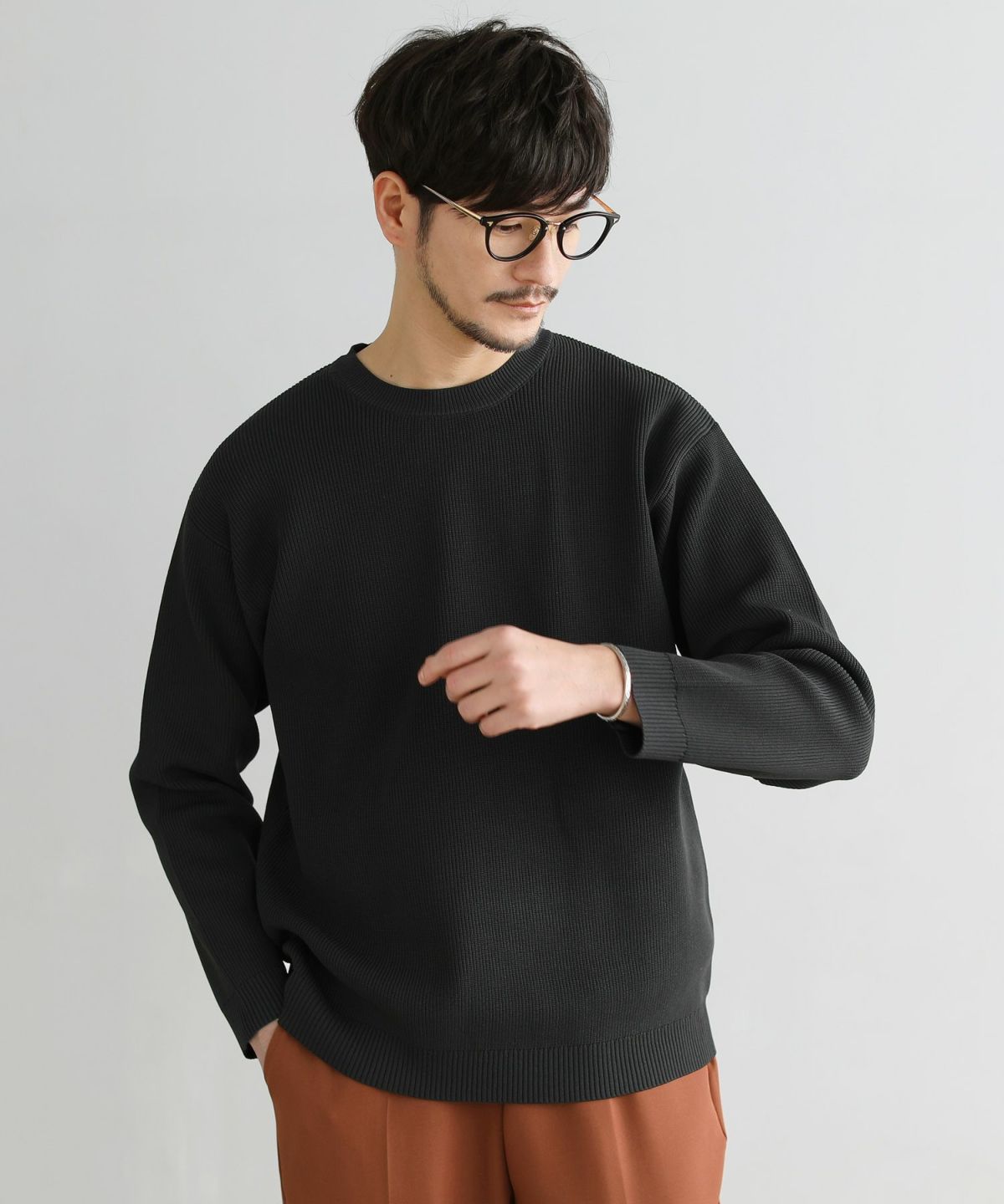 カジュアル THE CASUAL SPU 4WAYストレッチウォッシャブルニット （ブラック） ブラック