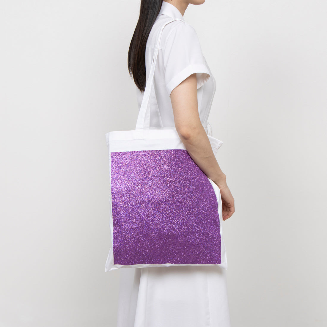 スタースタイリング STARSTYLING 01-E-G BIG SQUARE TOTE BAG-WHITE （WHITE-GLITTER-BLACK） WHITE-GLITTER-BLACK