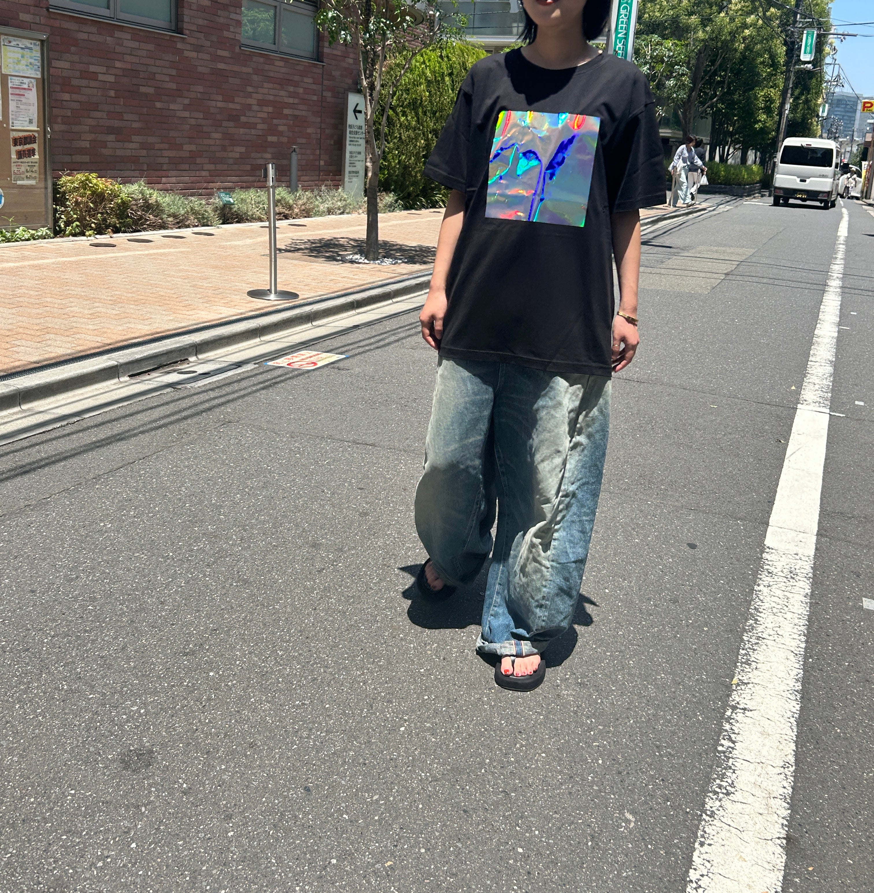 【正規取扱店】スタースタイリング STARSTYLING T-Shirt （BLACK / HOLOGRAPHIC） BLACK / HOLOGRAPHIC