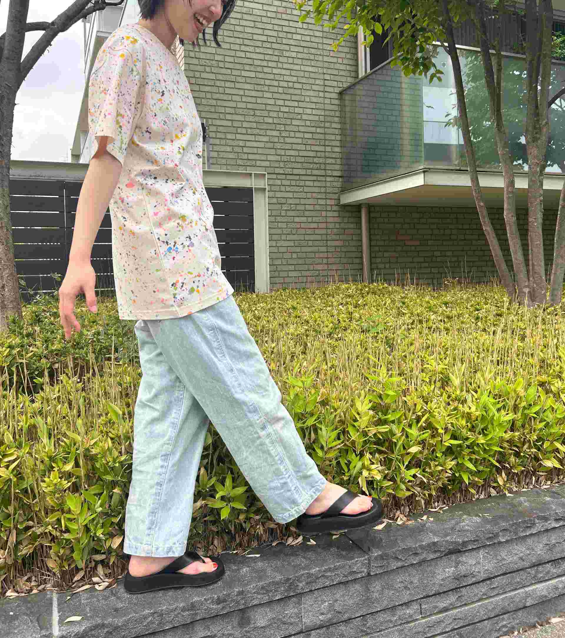 スタースタイリング STARSTYLING H01 SS19 TS POLLO T-SHIRT （NATURAL / UNIQUE-HANDPAINTED） NATURAL / UNIQUE-HANDPAINTED