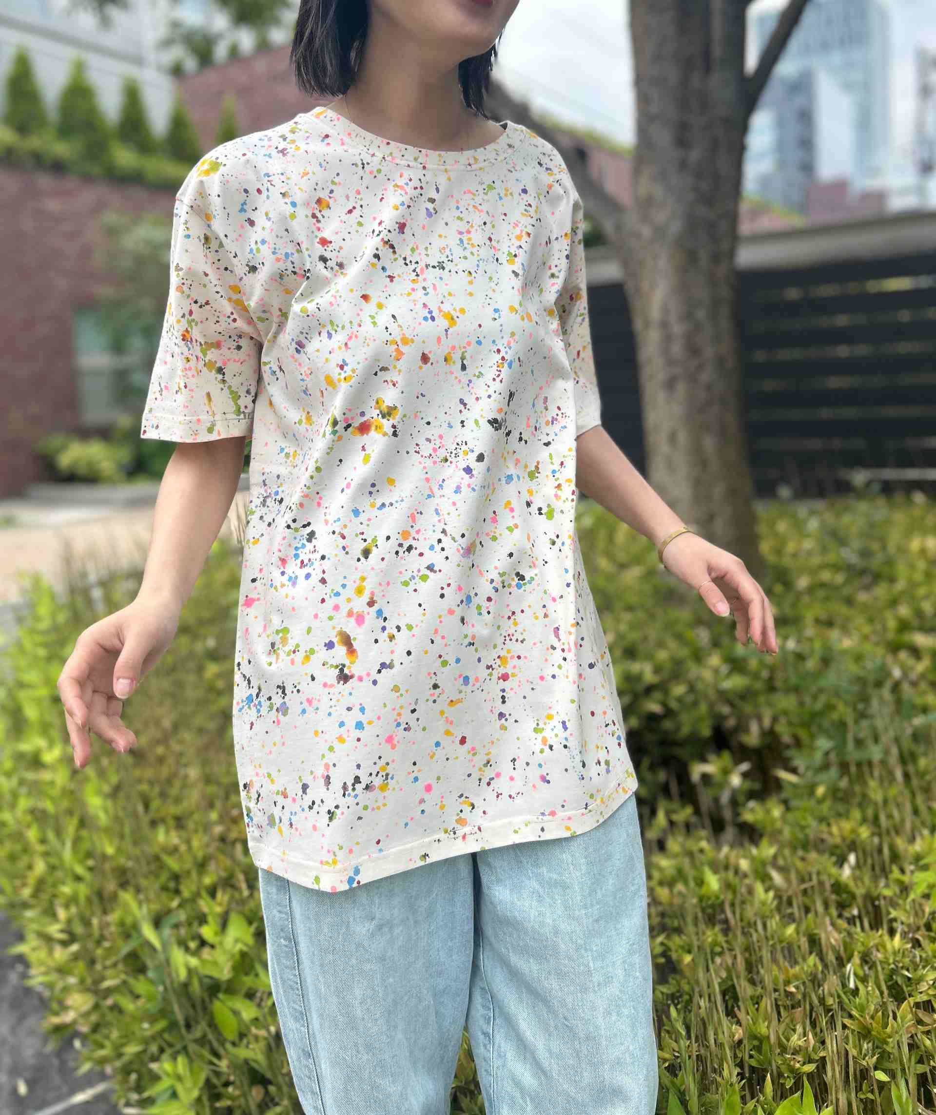 スタースタイリング STARSTYLING H01 SS19 TS POLLO T-SHIRT （NATURAL / UNIQUE-HANDPAINTED） NATURAL / UNIQUE-HANDPAINTED