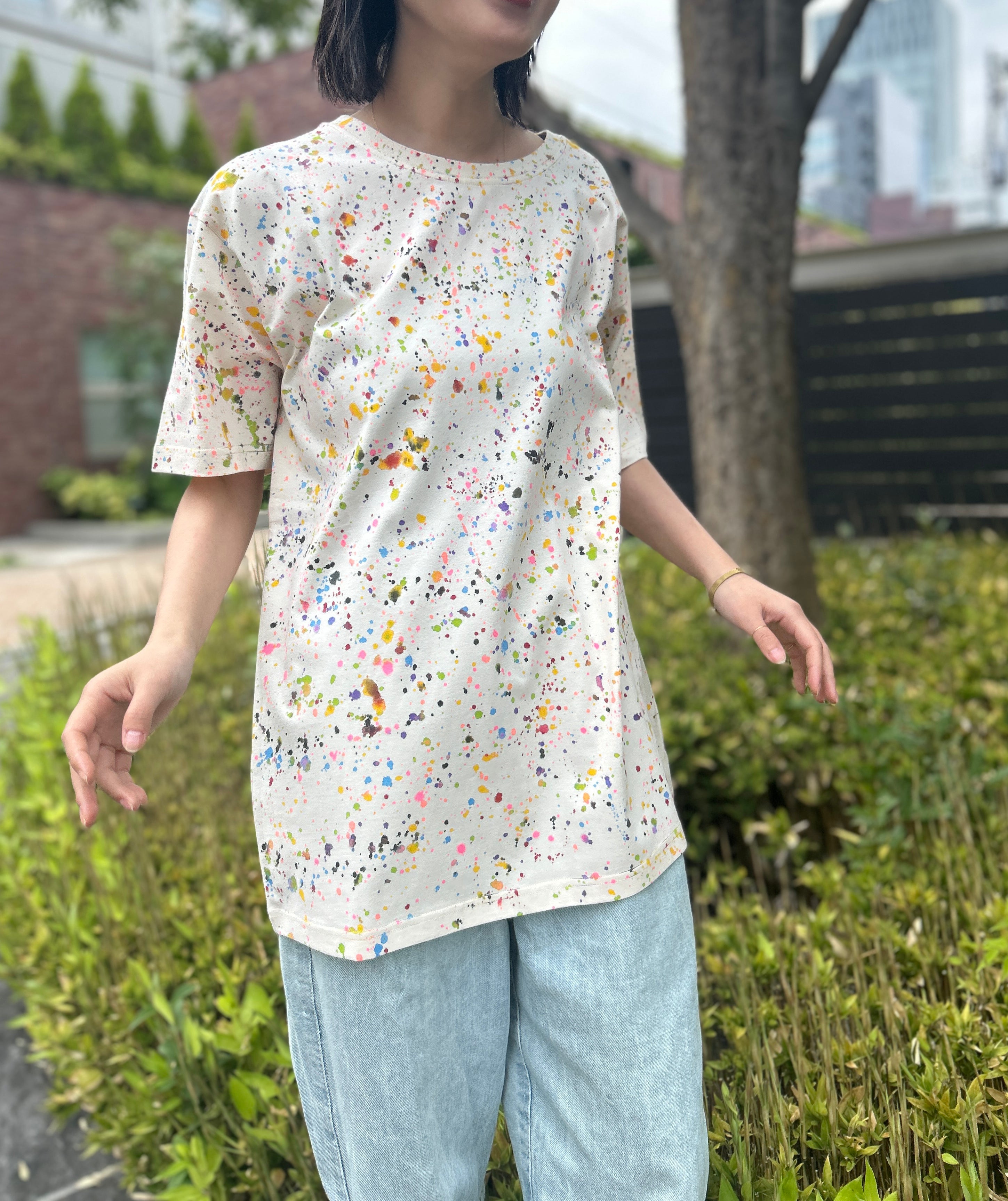 スタースタイリング STARSTYLING H01 SS19 TS POLLO T-SHIRT （NATURAL / UNIQUE-HANDPAINTED） NATURAL / UNIQUE-HANDPAINTED