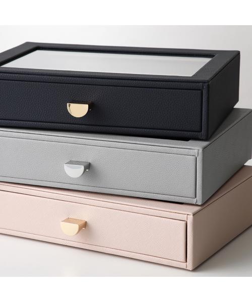 スタッカーズ STACKERS STACKERS ジュエリーケース Classic Glass Lid Drawer （75786/Navy-Pebble） 75786/Navy-Pebble