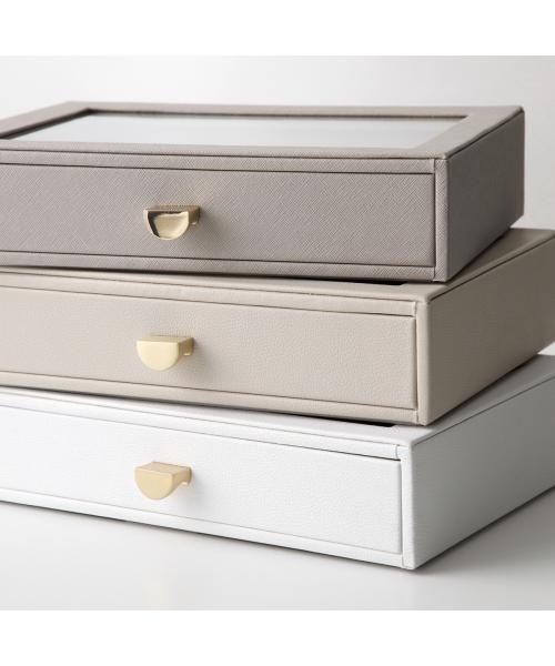 スタッカーズ STACKERS STACKERS ジュエリーケース Classic Glass Lid Drawer （75786/Navy-Pebble） 75786/Navy-Pebble
