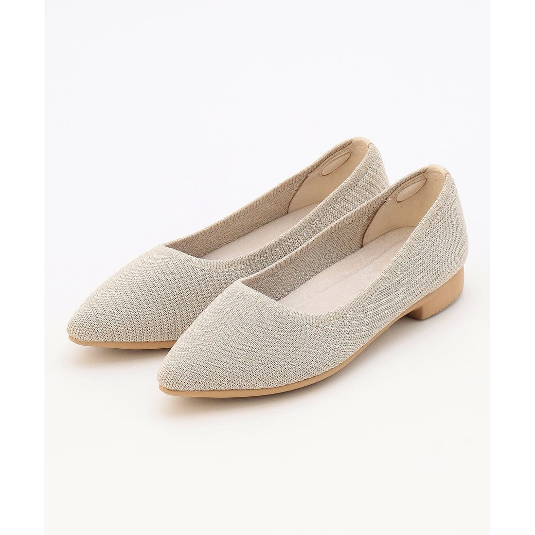 steppi フォルムフィット ポインテッド パンプス （ベージュラメ） ベージュラメ