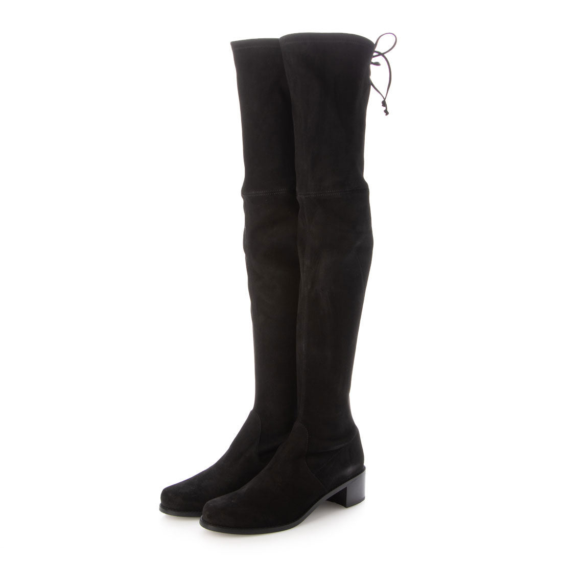 スチュアート ワイツマン STUART WEITZMAN MIDLAND スエードニーハイ ストレッチブーツ,BLACK SUEDE STR