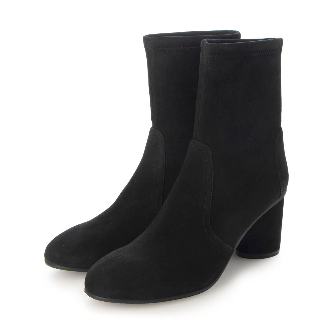 スチュアート ワイツマン STUART WEITZMAN ラウンドトゥスエードミッドヒールブーツ