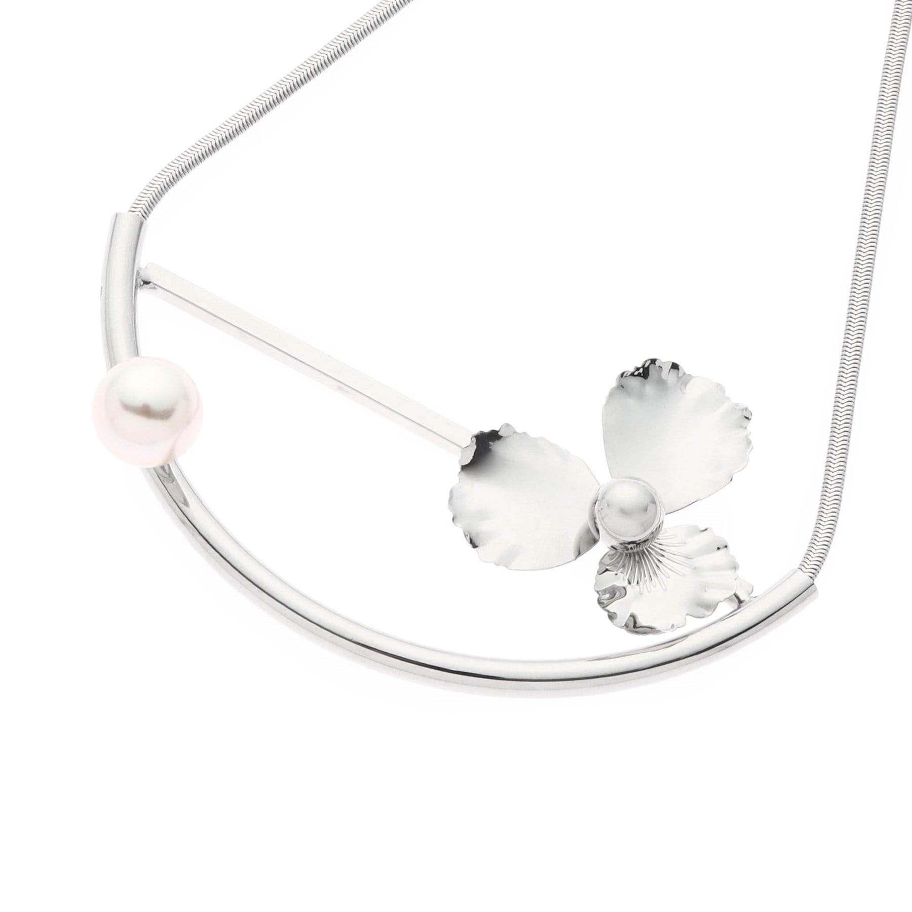 SunaUna 【Motive / Pearl-like】 Metal Choker
