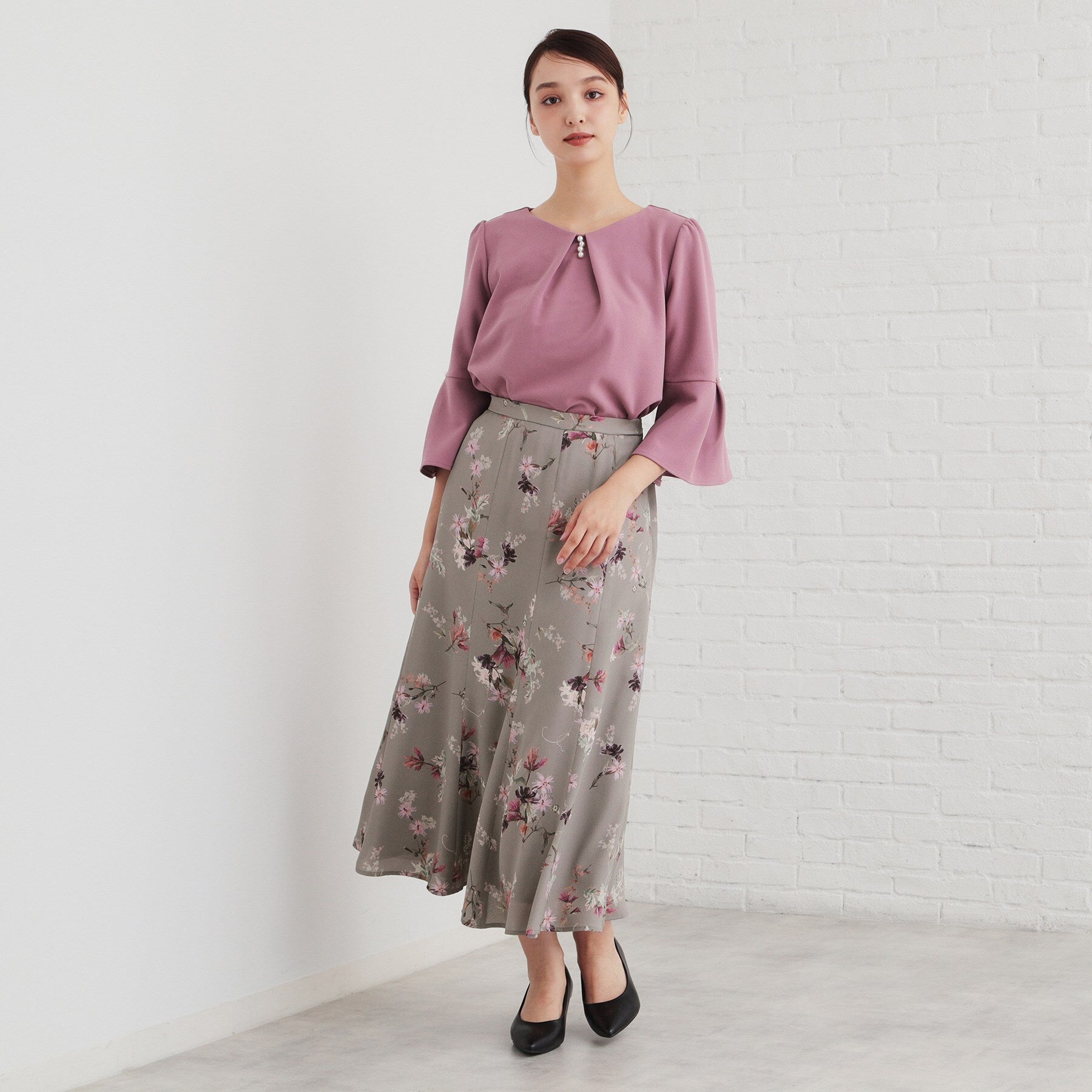 SunaUna 【Popular Series! / Oriental Print】 Mermaid Skirt