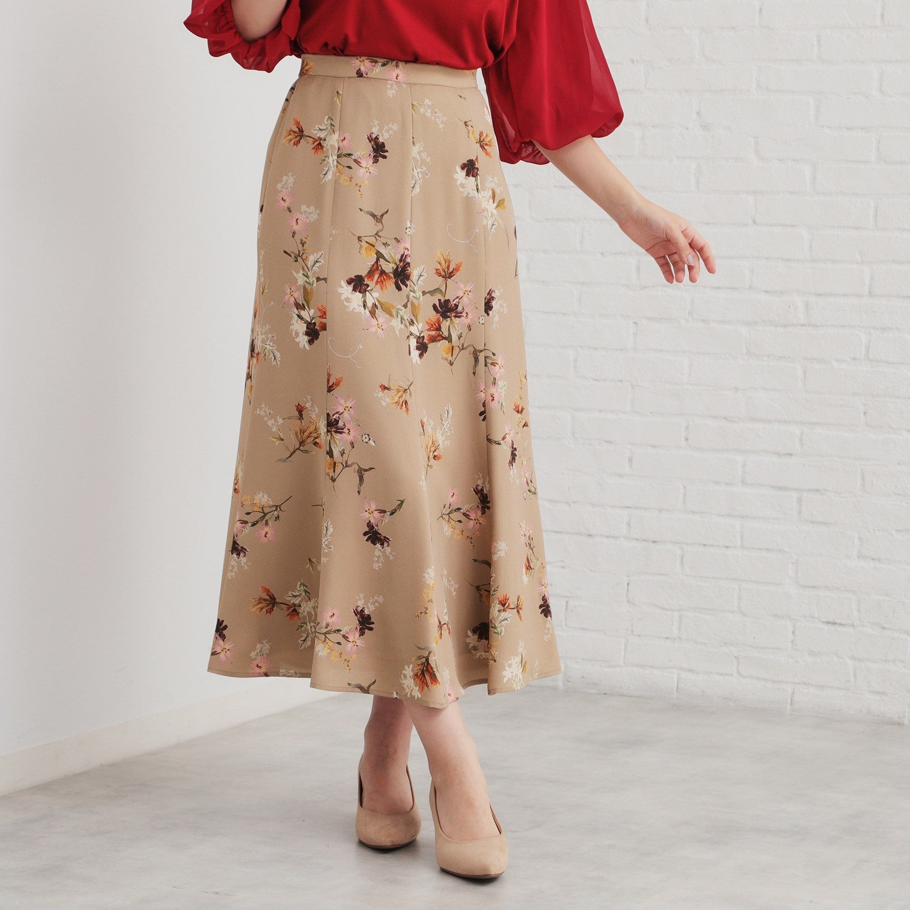 SunaUna 【Popular Series! / Oriental Print】 Mermaid Skirt